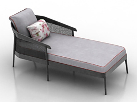 Modern simple metal fabric chaise longue free