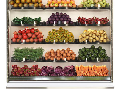 Modern Vegetable Cold Fresh Cabinet Vegetable Fruit