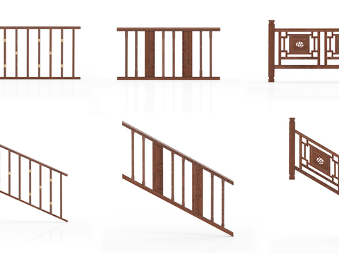 New Chinese-style Solid Wood Railing Guardrail