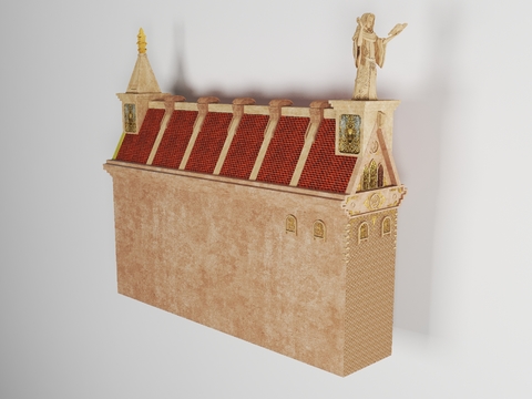 European-style building wall for free