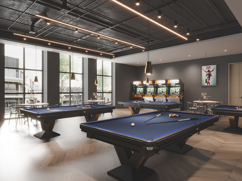 Industrial Style Billiards Room Billiards Hall