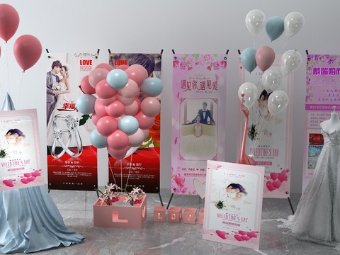 Modern Balloon Wedding Wedding Exhibition Rack