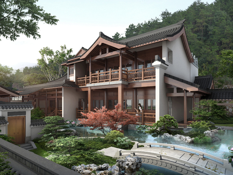 Chinese Ancient Garden psd