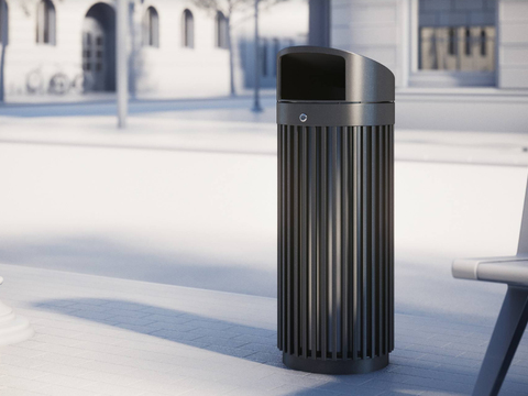 Modern trash can