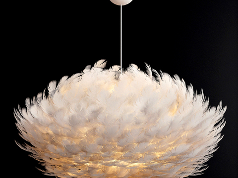 Modern feather decoration chandelier