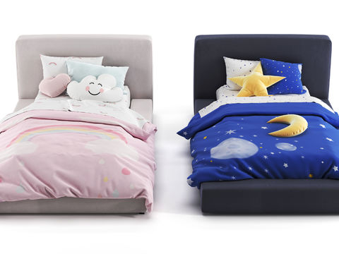 Modern fabric kids Bed free