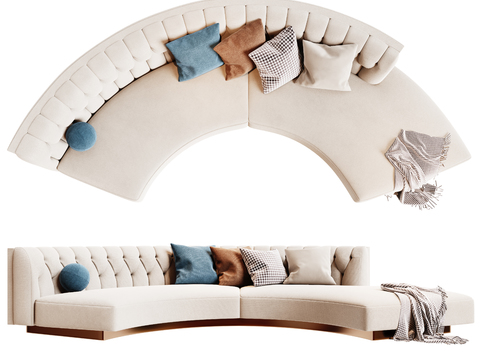 BAXTER fabric curved sofa