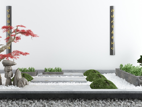 New Chinese Red Maple Rock Landscape