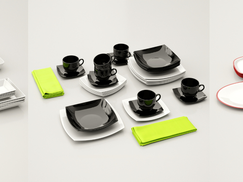 modern kitchen plate spoon tableware