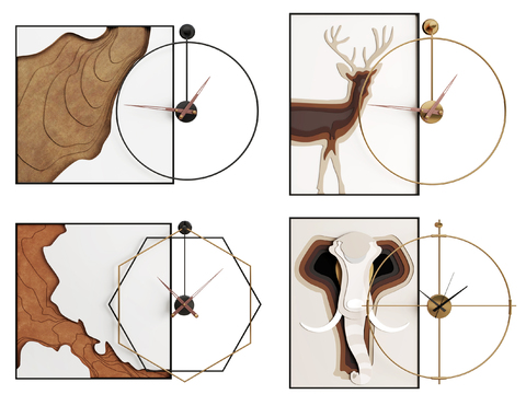 Modern creative hollow wall clock