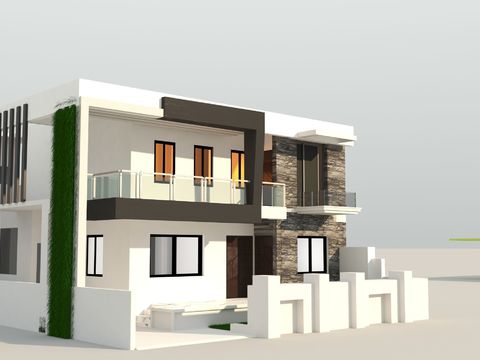 Modern minimalist garden villa free