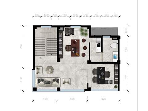 modern floor plan psd