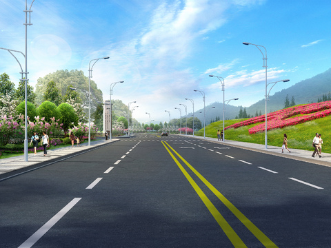 road bridge landscape psd