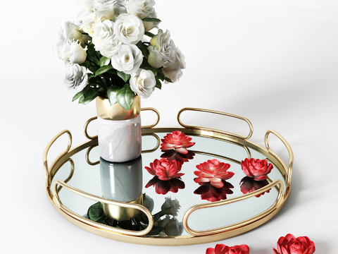 Modern vase tray ornaments