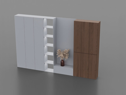 Modern Minimalist Solid Wood Locker Free