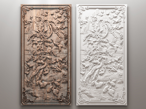 New Chinese Wood Carving Hanging Screen