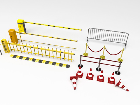 Toll pole lane guardrail parking pole gate