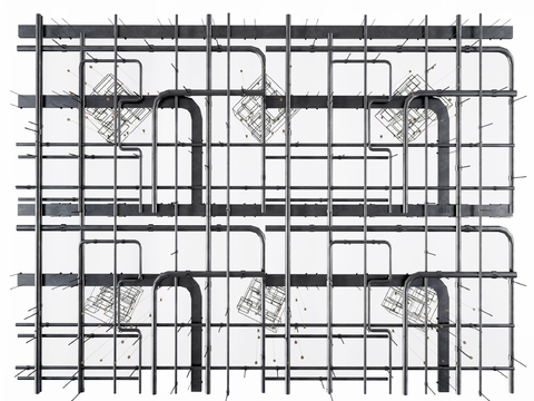 Industrial air ventilation line trunking line pipe