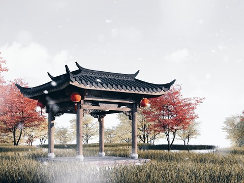 Chinese Ancient Landscape Pavilion