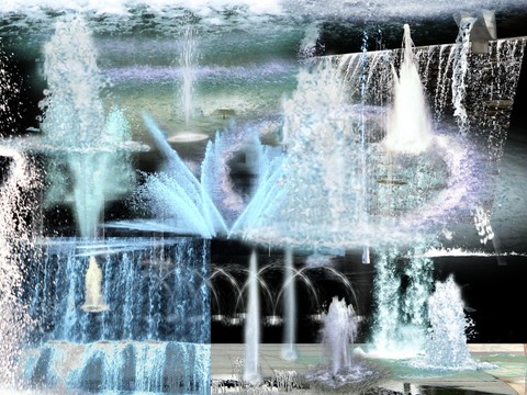 flowing water fountain psd