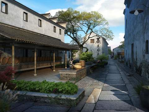 New Chinese Rural Breakfast Stall Street psd