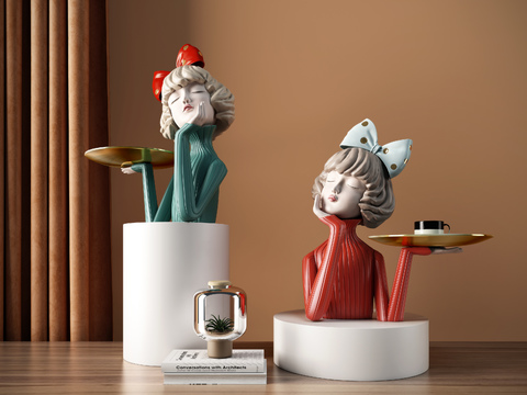 Modern Girl Character Sculpture