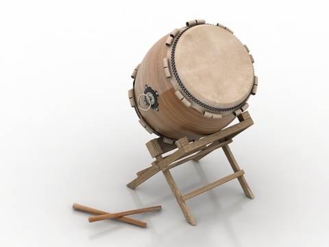 New Chinese retro solid wood drum free