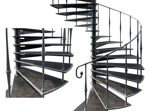 Industrial wind rotating staircase