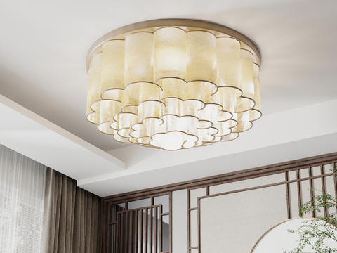 New Chinese Petal Ceiling Chandelier