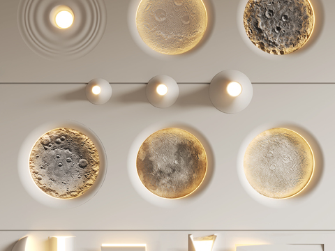 Gypsum wall lamp moon lamp