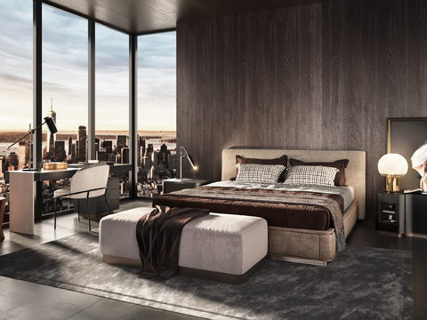 Minotti Italian Brand Bedroom Double Bed