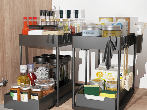 Storage rack kitchen supplies condiment