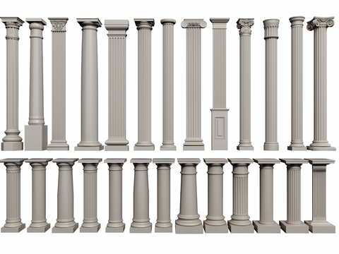 European-style Gypsum Roman Column Carved Column