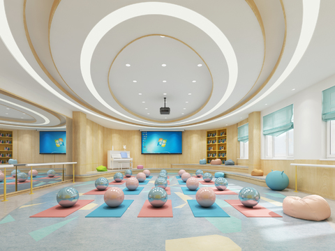 Modern Kindergarten Music Room Yoga Studio