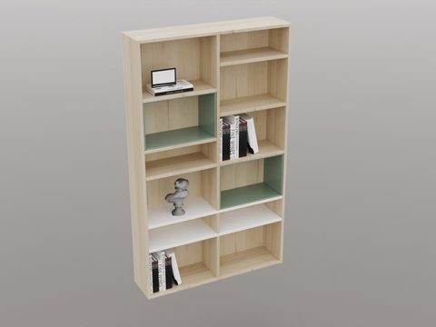 Nordic simple solid wood bookcase free