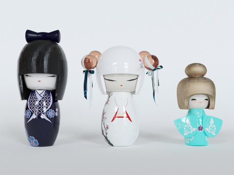 Japanese Kimono Girl Doll Ornaments