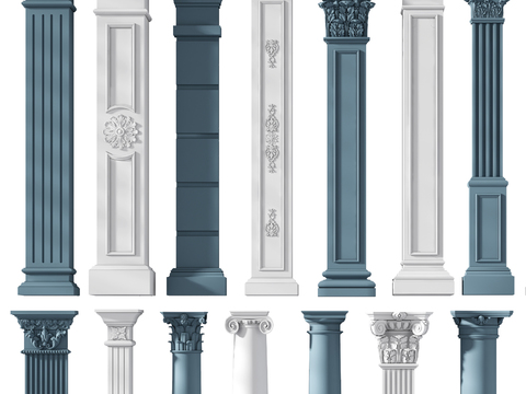 Jane European Gypsum Roman Column Combination