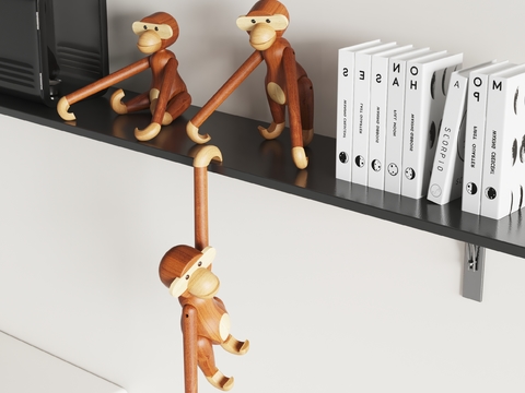 Modern monkey toy book ornaments