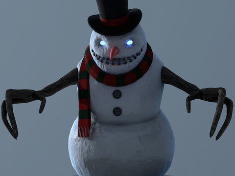 Modern Demon Snowman Anime Character Free