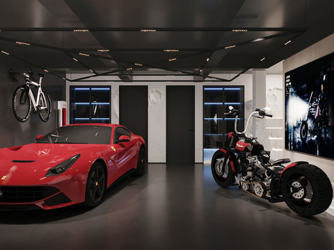 modern villa basement garage