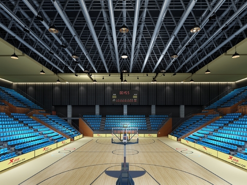 gymnasium basketball court