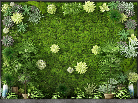 Modern green plant decorative Wall