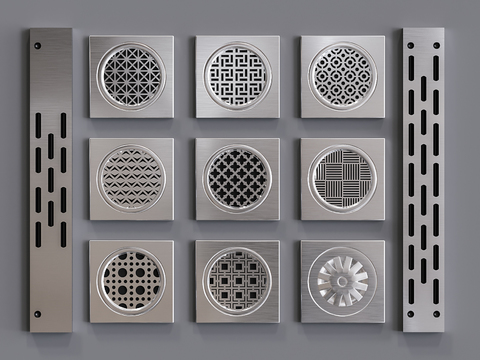 Modern stainless steel floor drain