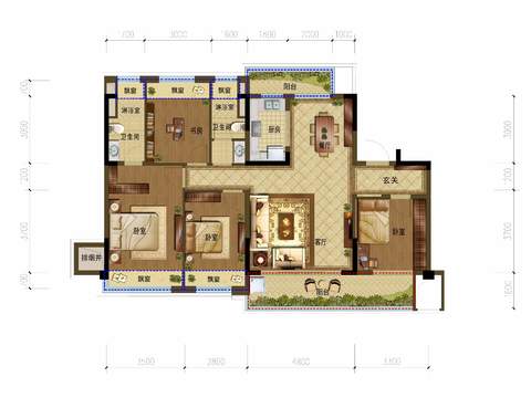 modern floor plan psd