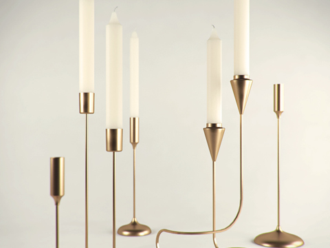 Modern Metal High Candlestick Ornaments