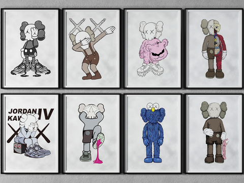 modern kaws decorative painting hanging painting