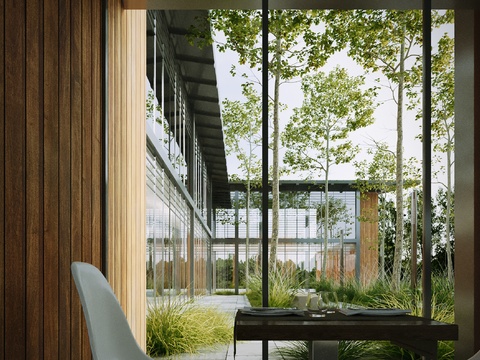 Office building atrium