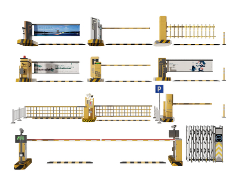 Toll pole access control automatic gate