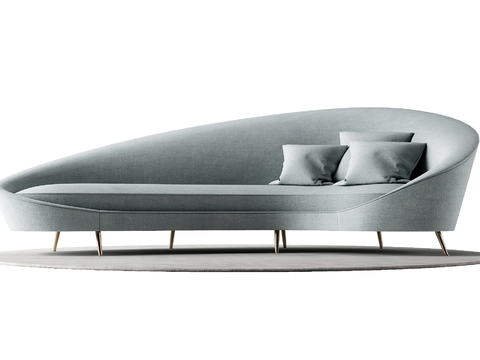 Nordic Fabric Curved Sofa