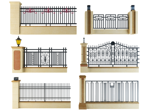 European-style wrought iron fence